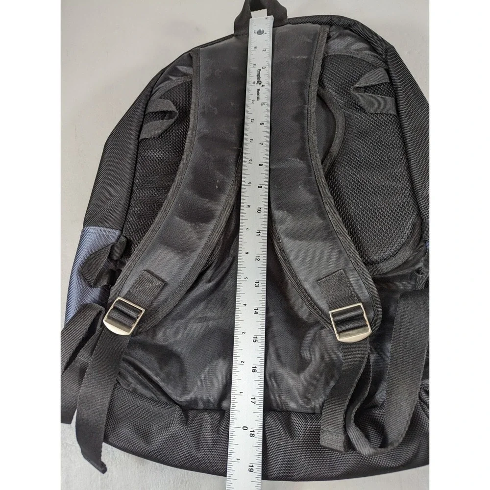 Eddie Bauer Grey Black Backpack 4 Zippers Adjustable Straps School‎ Hiking EUC